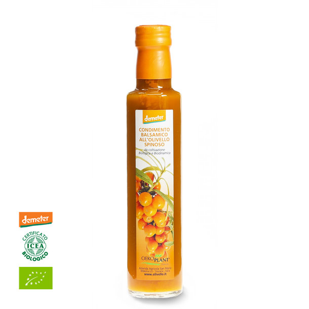 Sea Buckthorn Balsamico, Condimento Balsamico All'Olivello Spinoso, organic, Demeter, 250ml