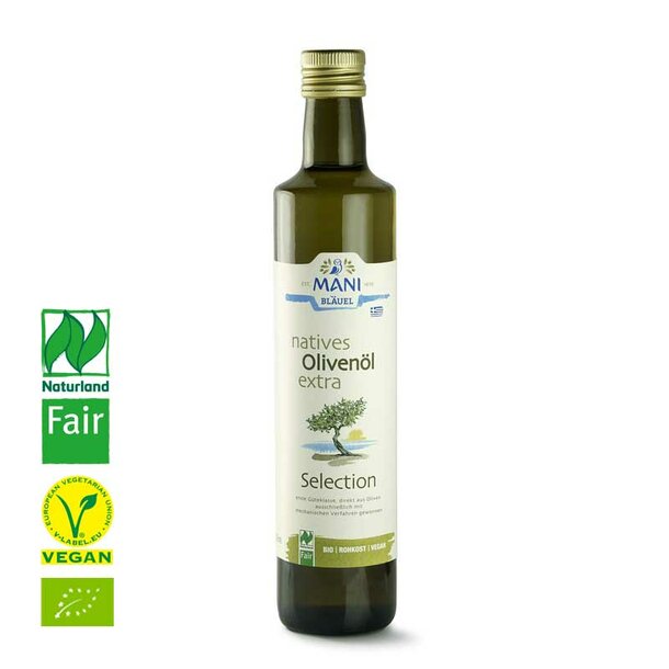 MANI extra virgin olive oil, NL Fair, organic