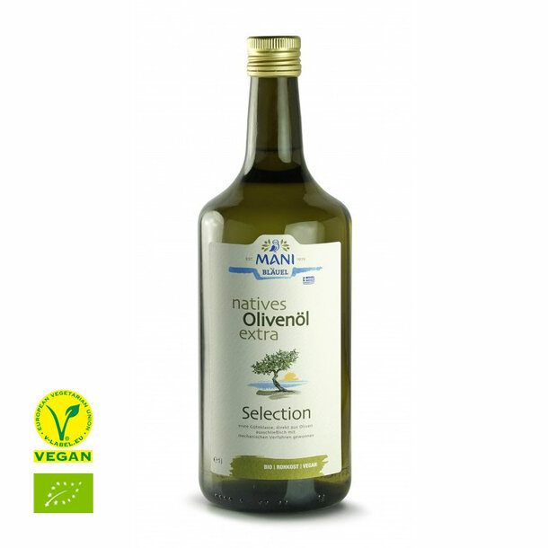 MANI natives Olivenöl extra, bio, 1,0 l Flasche