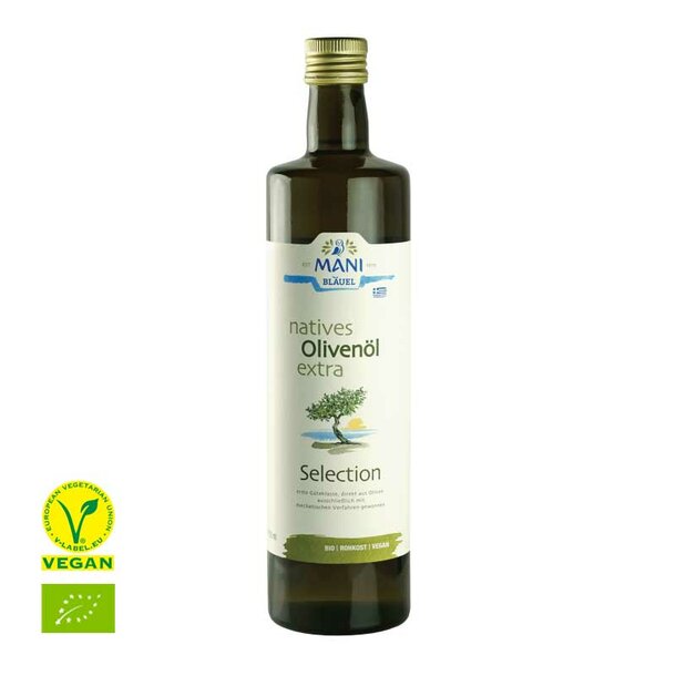 MANI natives Olivenöl extra, bio, 0,750 l Flasche