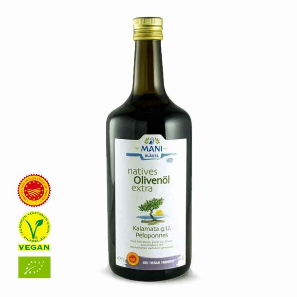 Bio Kalamata Olivenöl g.U. extra nativ, 1000ml