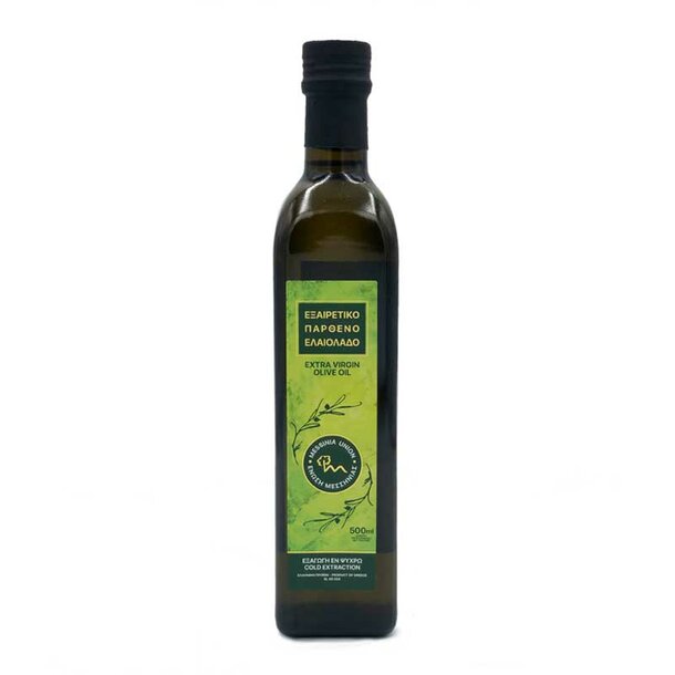 500ml Flasche Kalamata Olivenöl, extra nativ, Messinia Union