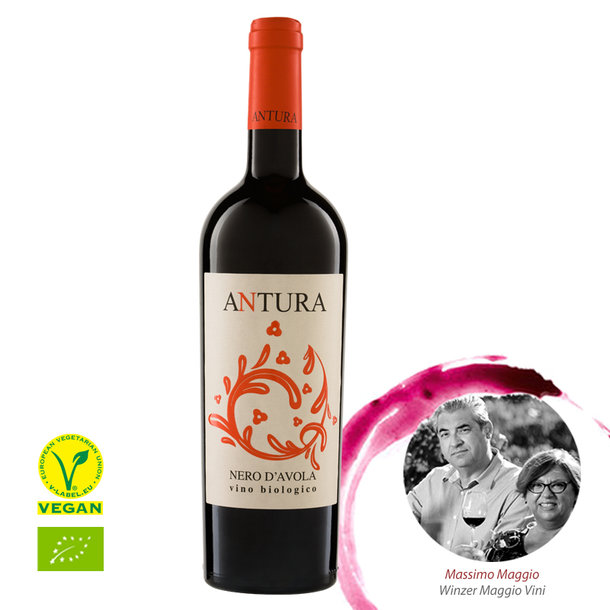 Nero d'Avola ANTURA Sicilia DOP, organic, 0,75l