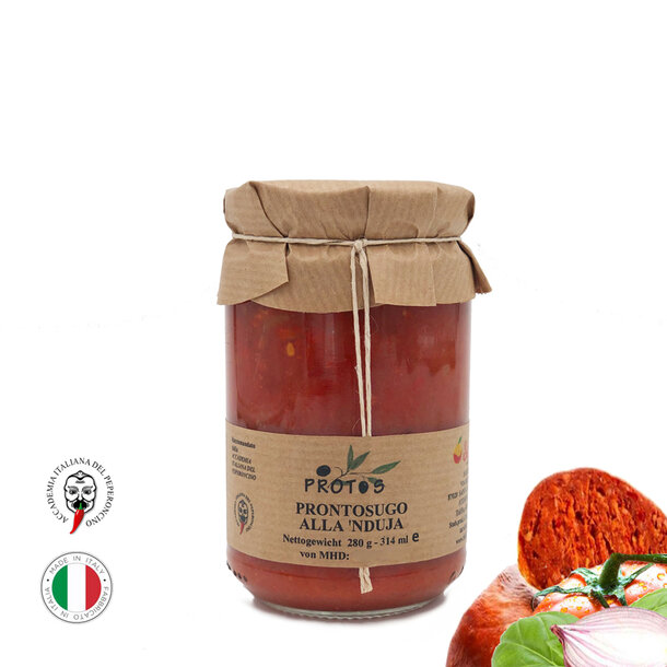 Tomato sauce with 'Nduja, Prontosugo Alla 'Nduja, 280g