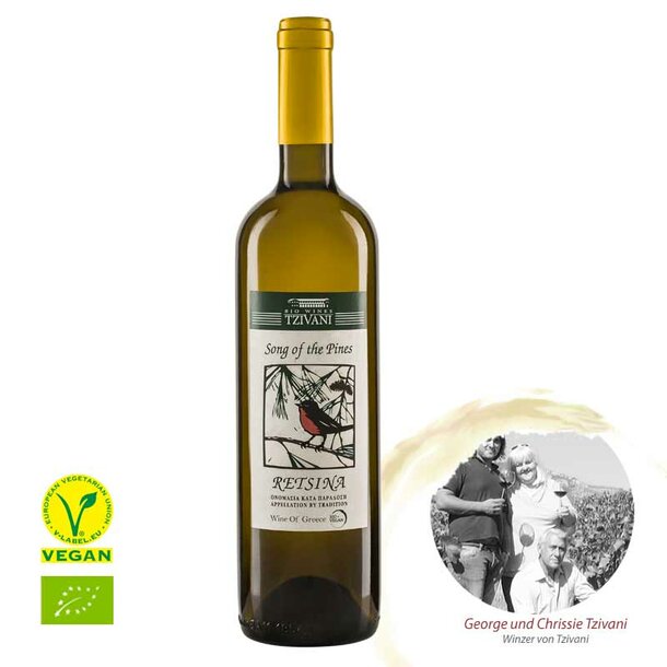 Retsina Song of the Pines, PGI, Organic, 0,75l