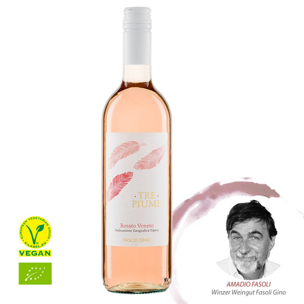 TRE PIUME Rosato Veneto IGT, organic, 0,75l