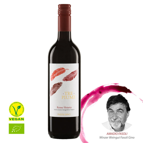 TRE PIUME Rosso Veneto IGT, Bio, 0,75l