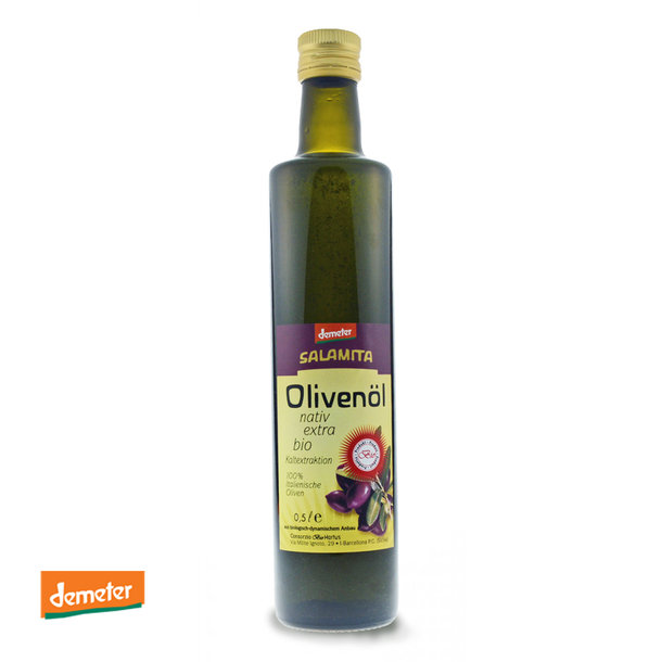 Salamita, Sizilien natives Olivenöl extra, bio, Demeter 0,5 l Flasche