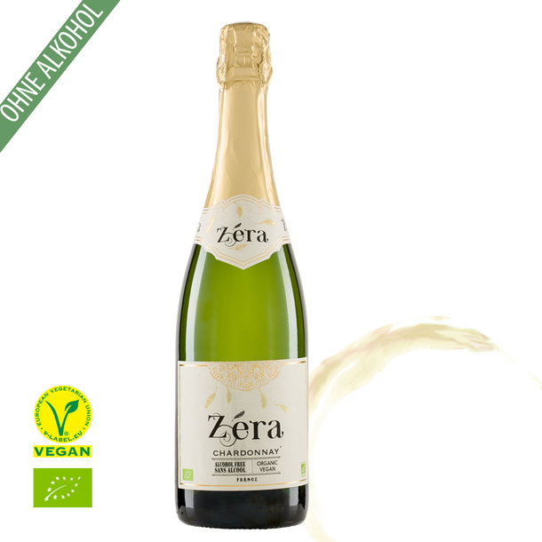 ZERA Chardonnay Effervescent, non-alcoholic, organic, 0,75l