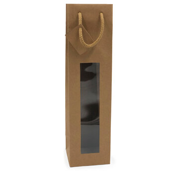 Flaschen-Tragetasche (1 Fl.) aus recyceltem Papier